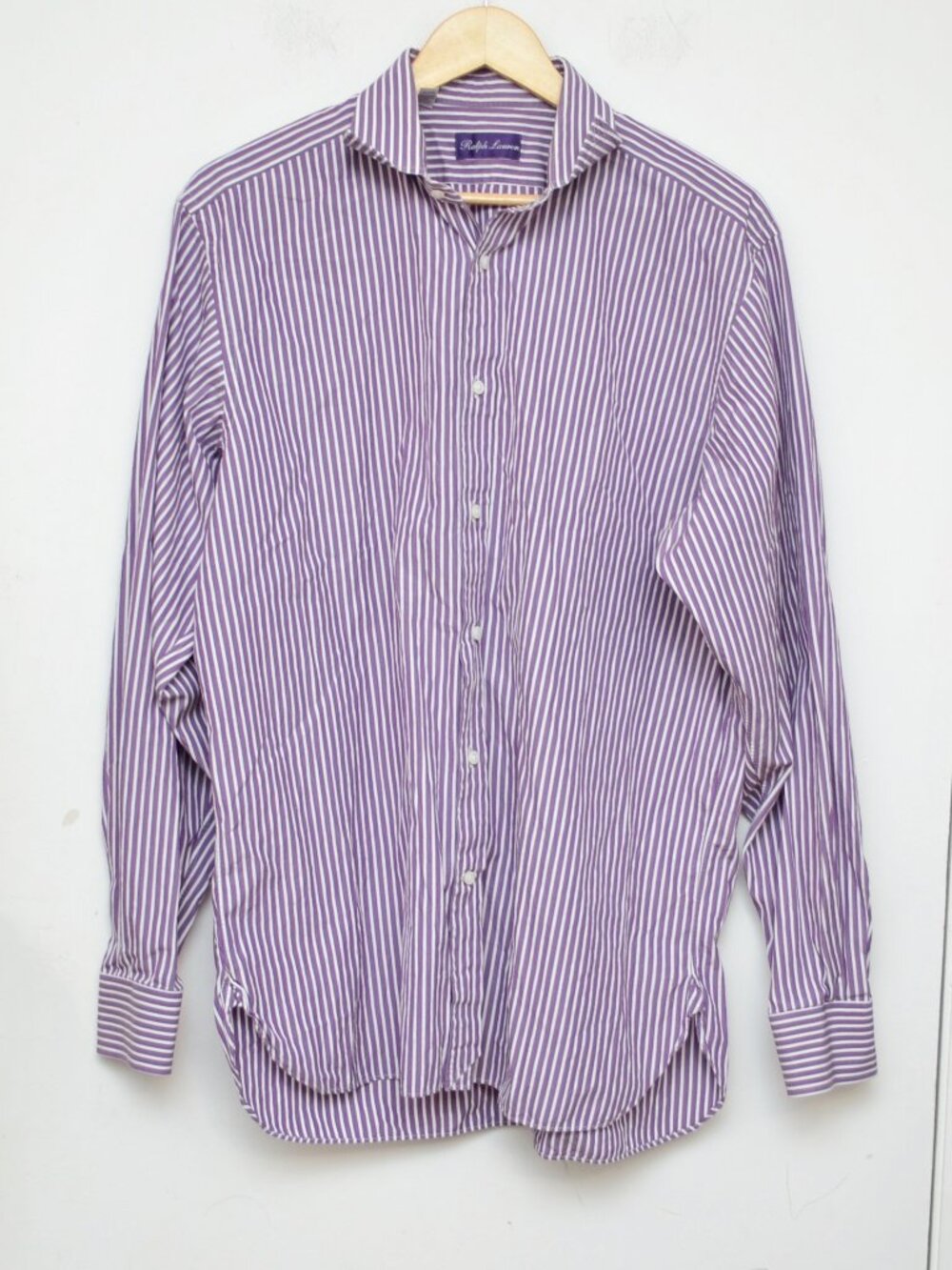 Ralph Lauren Purple Label Shirt Mens 16 1/2 French Cuff Long Sleeve Italy Made